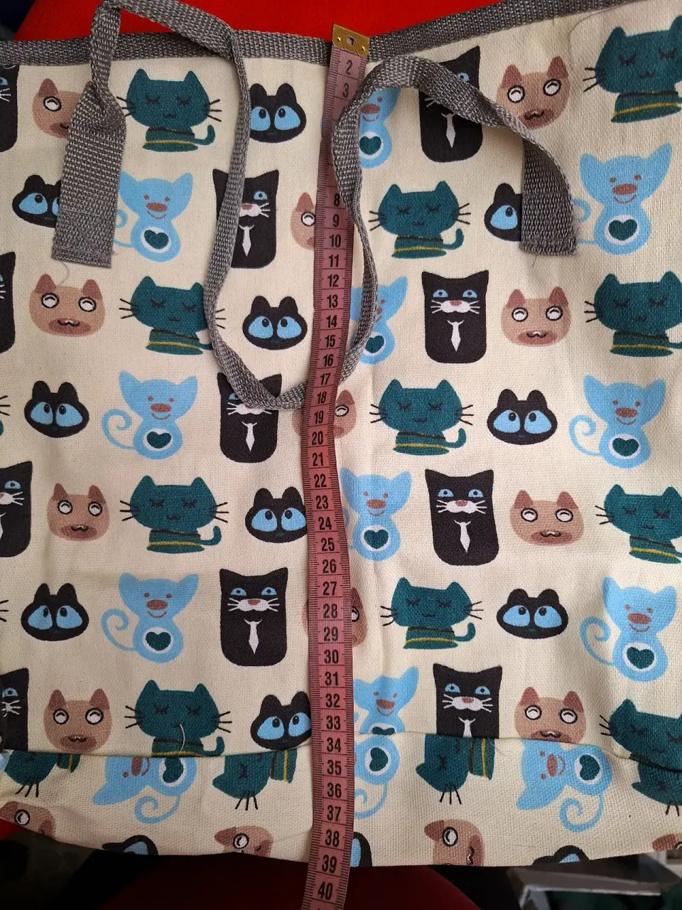 Bolso tote estampado gatos - miniatura 3