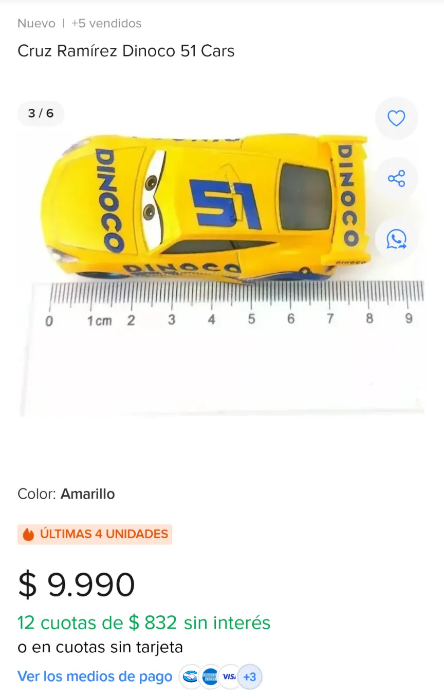 Set de autitos de juguete Cars - miniatura 3