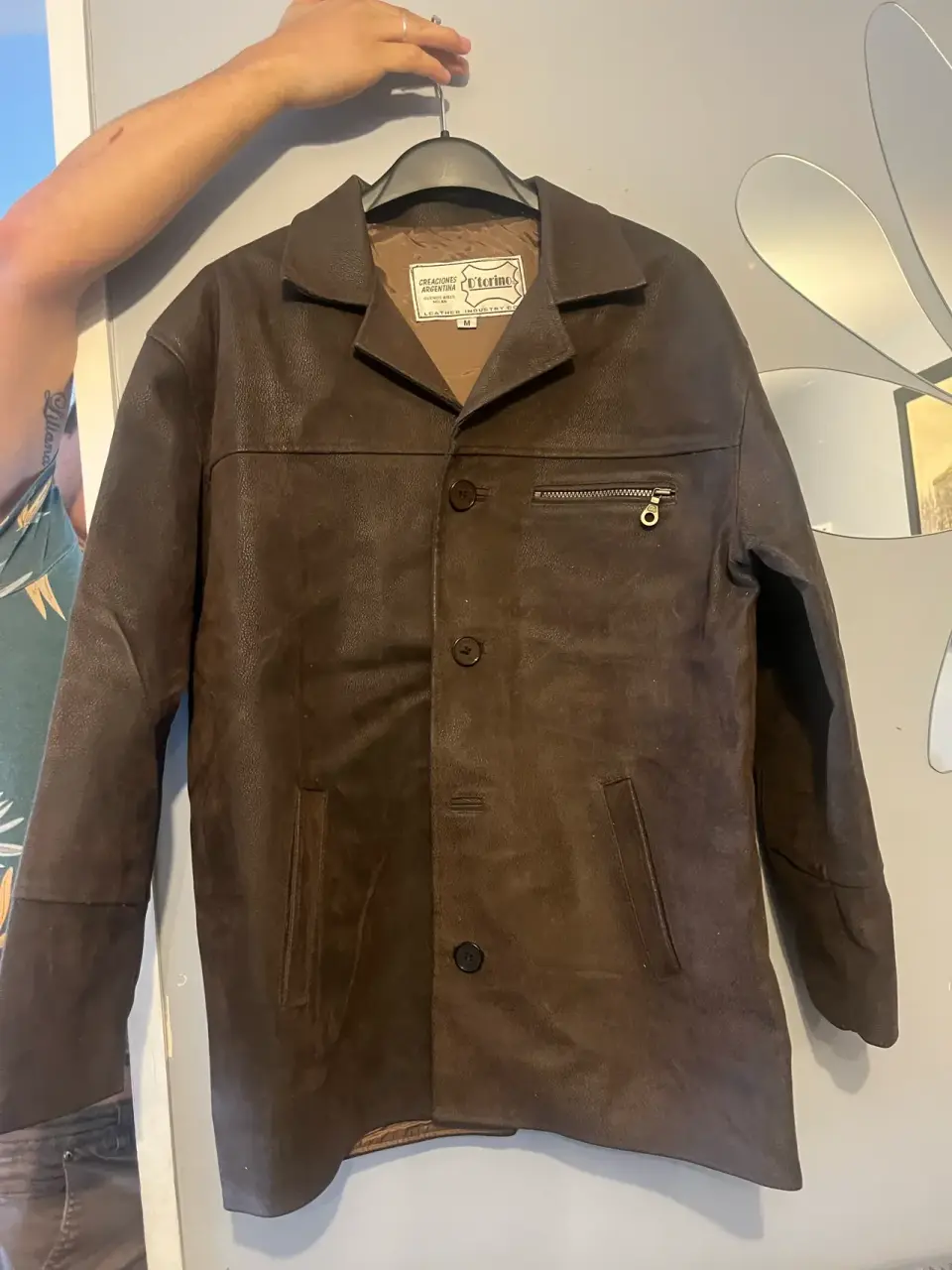 Chaqueta de cuero vintage - miniatura 3