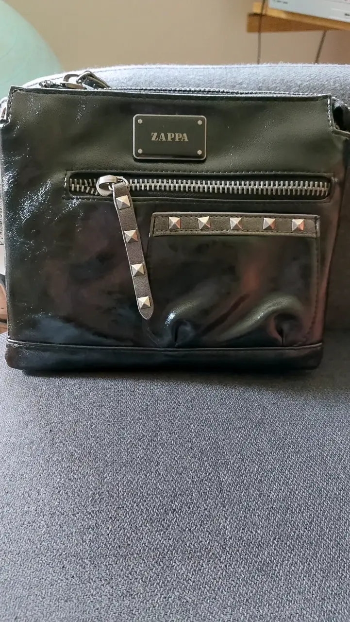 Bandolera negra con tachas Zappa - miniatura 1