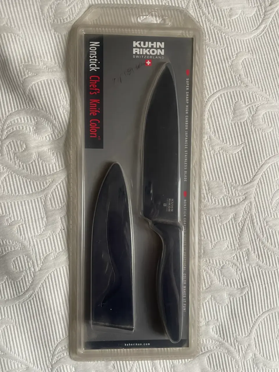 Cuchillo chef antiadherente negro