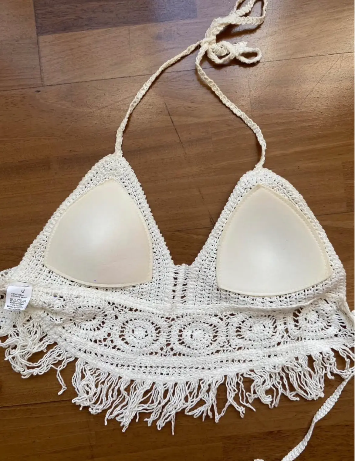 Top de crochet blanco - miniatura 2