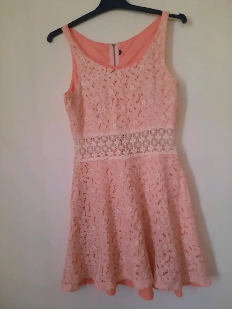 Vestido encaje rosado coral - miniatura 3