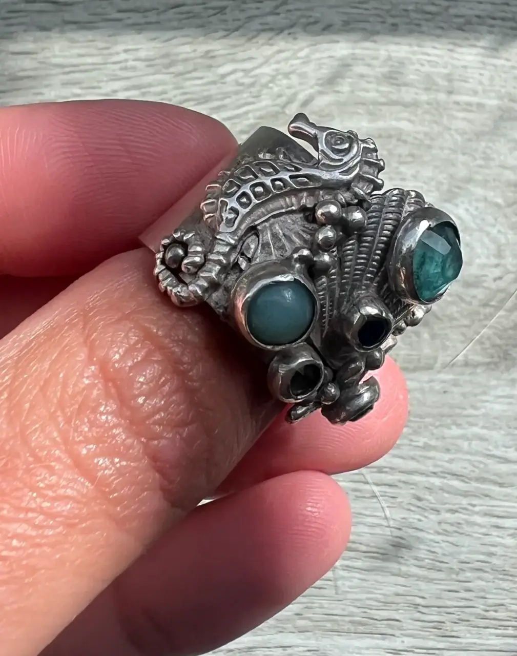 Anillo de plata con gemas - miniatura 6