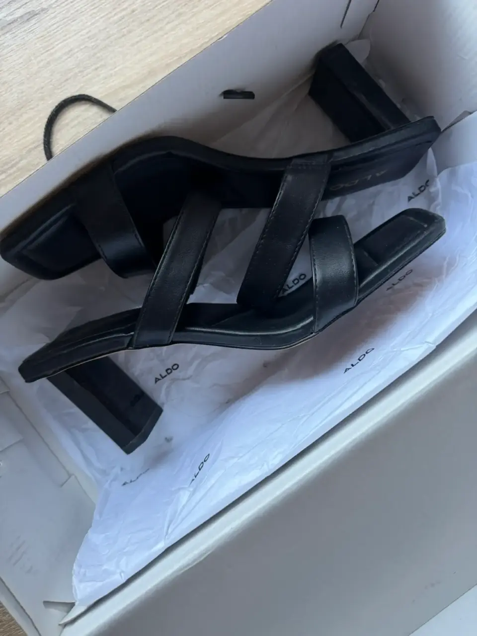Sandalias negras ALDO con tacón - miniatura 3