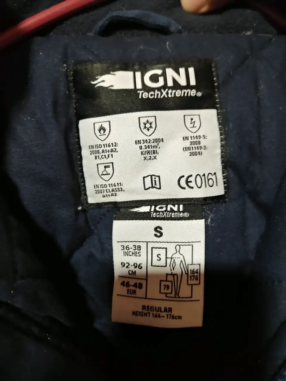 Chaqueta azul reflectante con capucha - miniatura 3