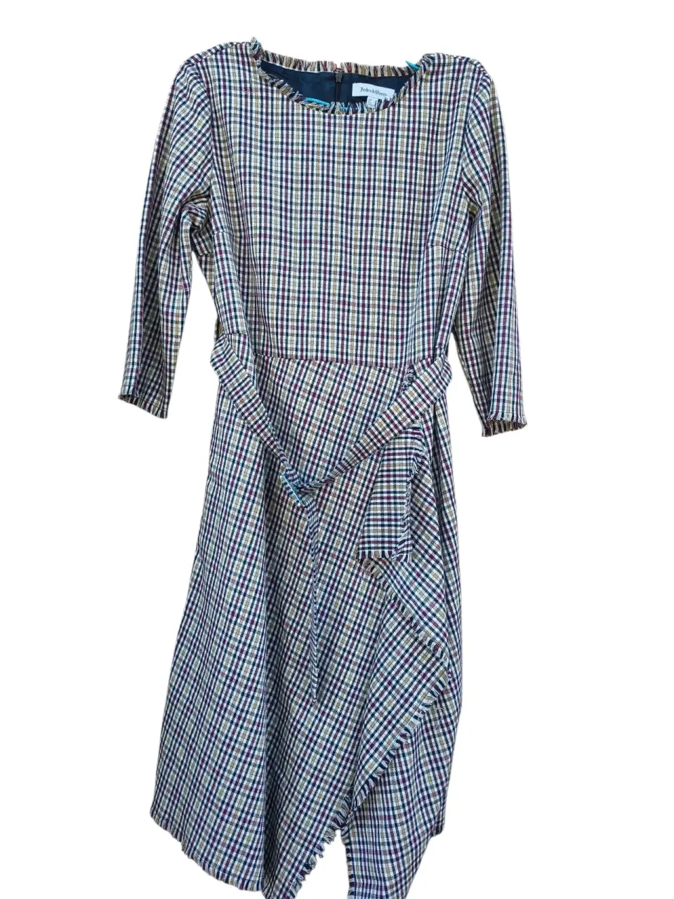 Vestido a cuadros con cinturón