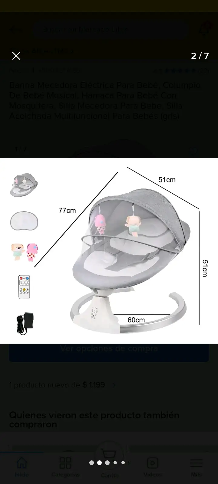Silla mecedora para bebé - miniatura 3
