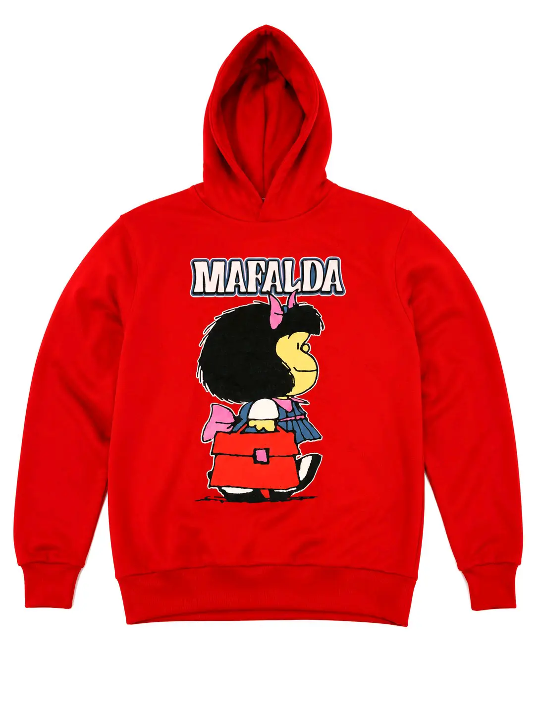 Polerón celest y  rojo con capucha - miniatura 2