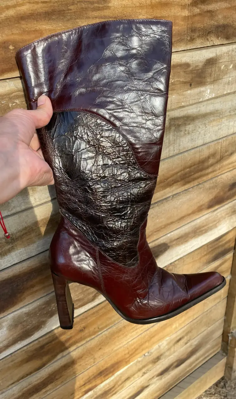 Botas cuero marrón oscuras - miniatura 2