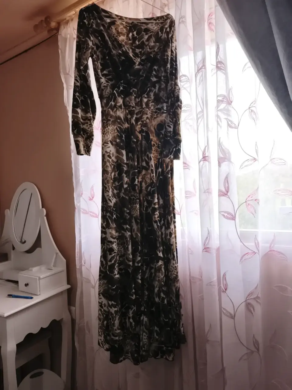 Vestido largo estampado animal print - miniatura 3