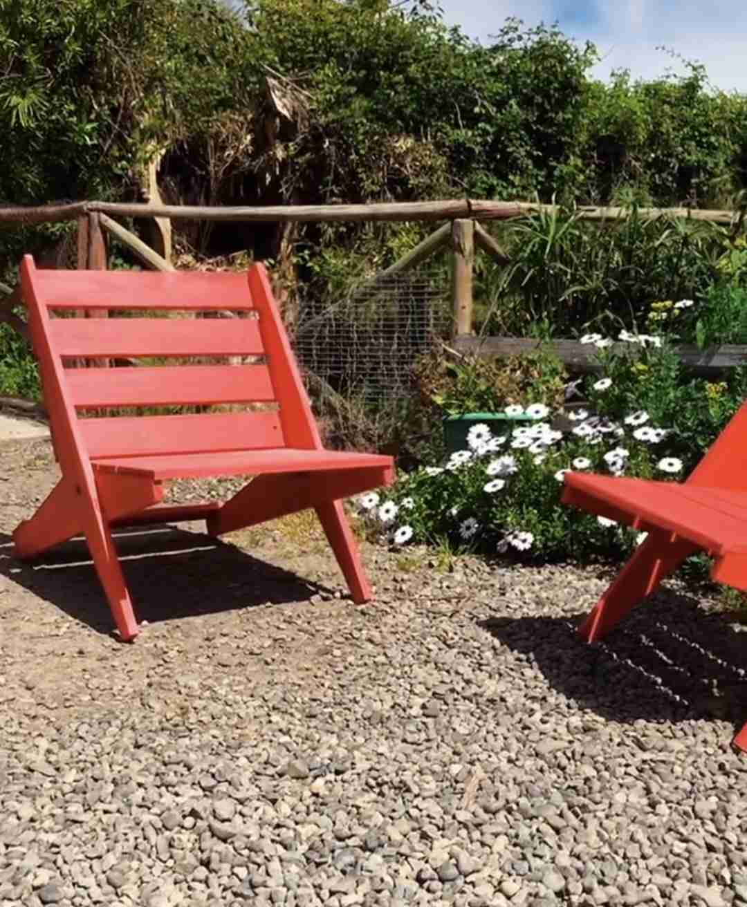 Sillas de jardín roja - miniatura 5
