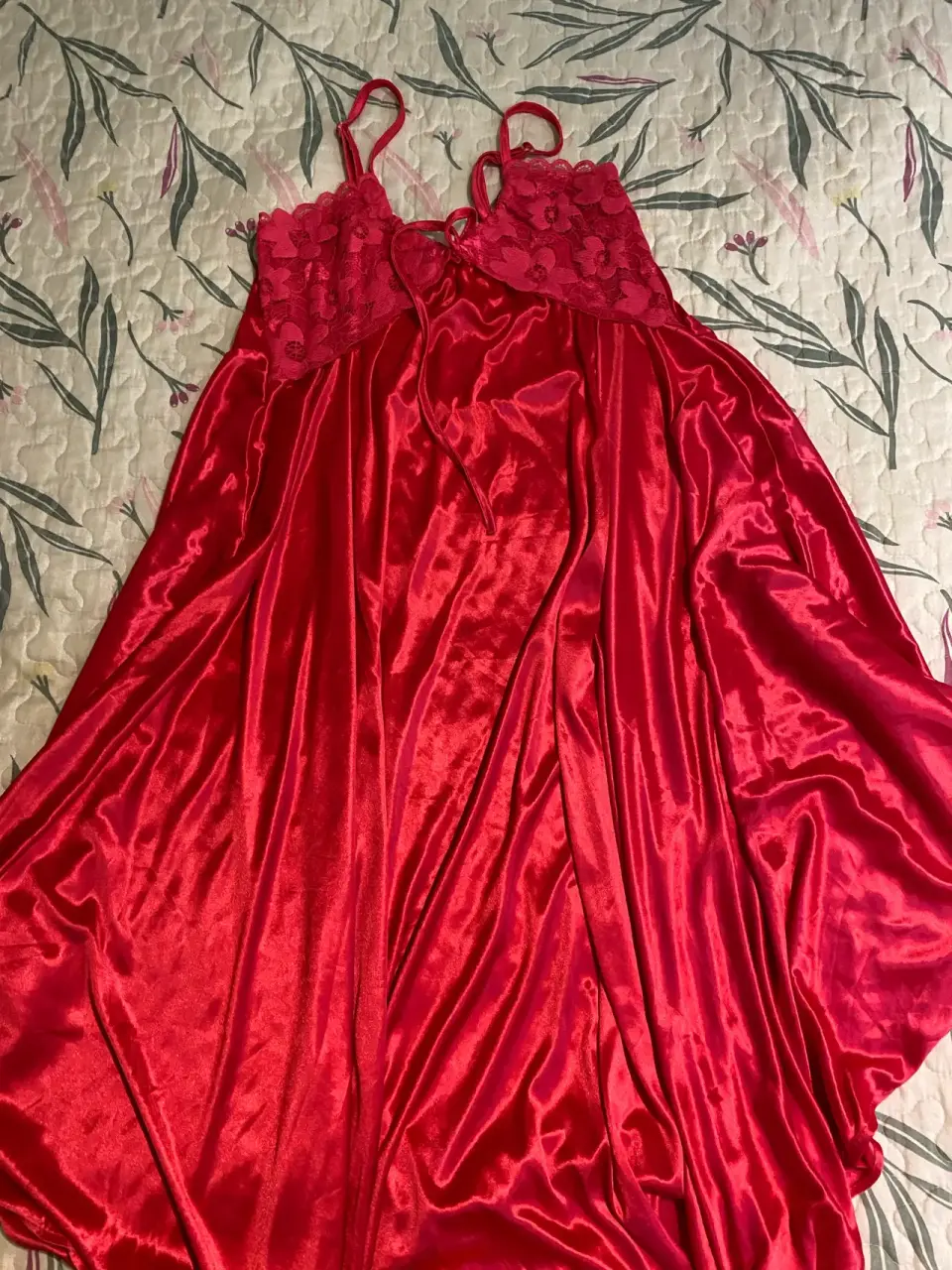 Baby doll fucsia de encaje talla S-M - miniatura 2