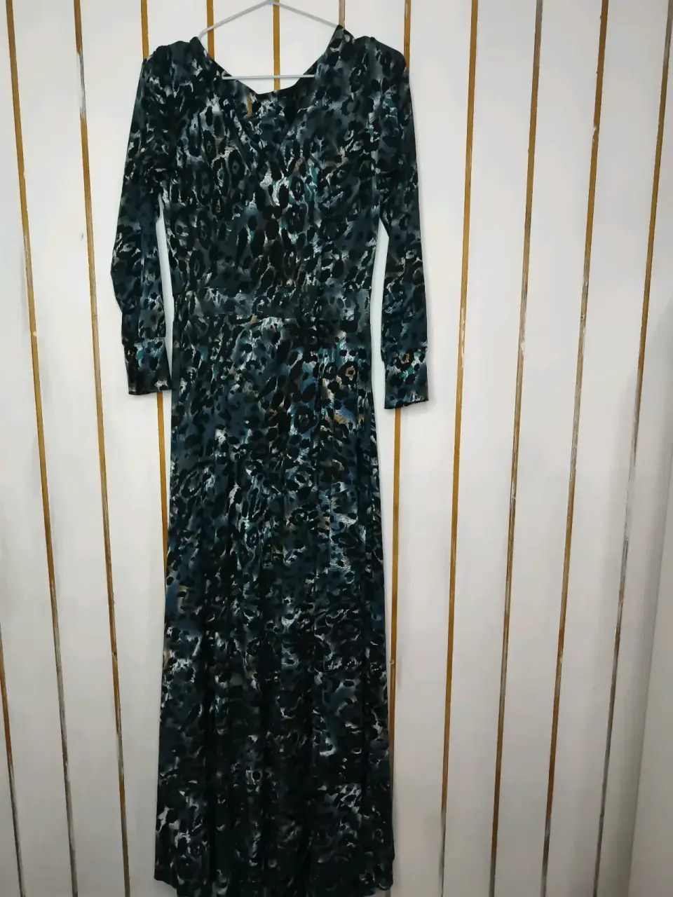 Vestido largo estampado animal print