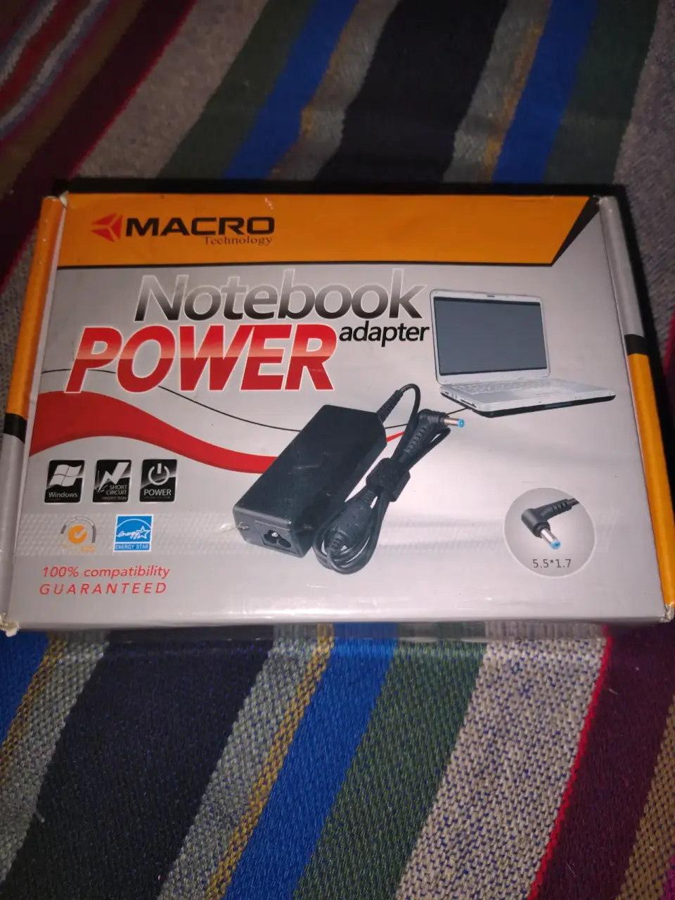 Cargador de notebook hp punta azul - miniatura 2