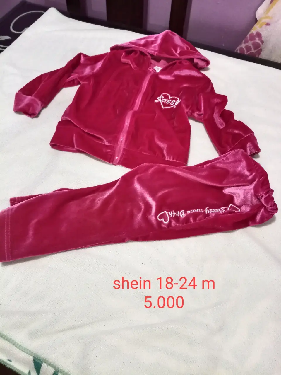 Conjunto infantil fucsia Shein - miniatura 1