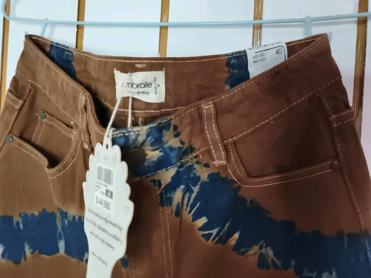 Pantalones tie-dye marrón y azul - miniatura 2