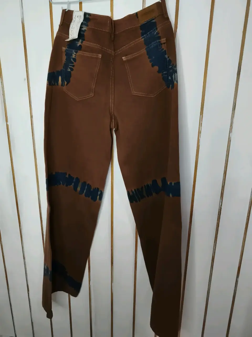 Pantalones tie-dye marrón y azul - miniatura 4