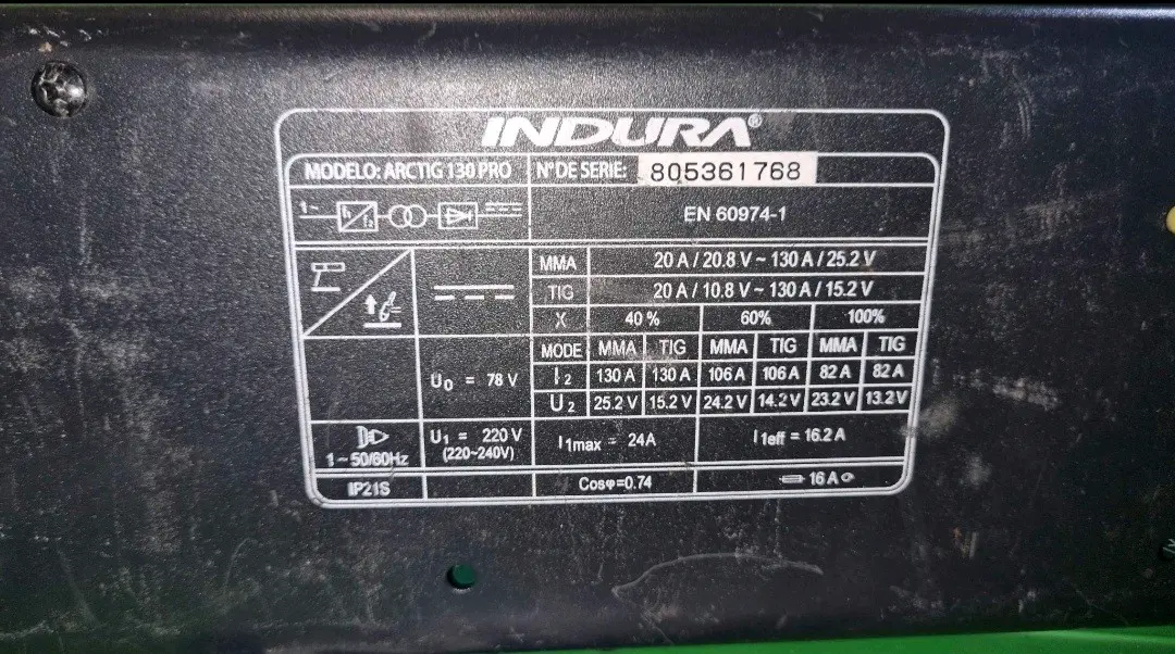 Soldadora ArcTig 130 Pro verde + Torcha TIG - miniatura 4