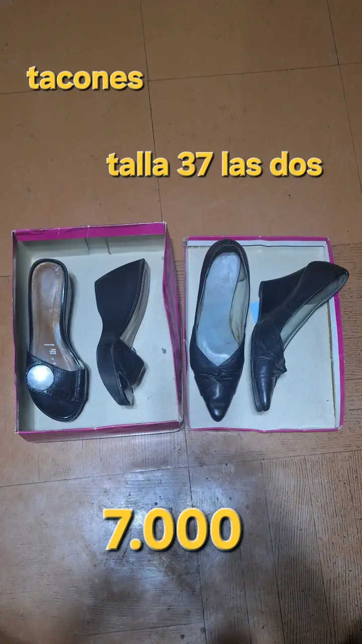 Tacones negros talla 37