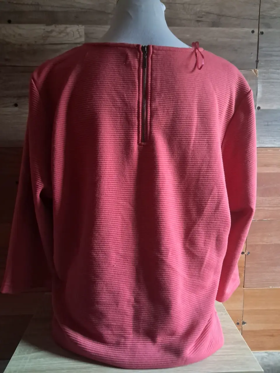 Polera tejida color coral - miniatura 2