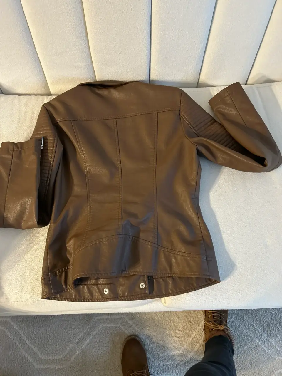 Chaquetac de cuero marrón - miniatura 3