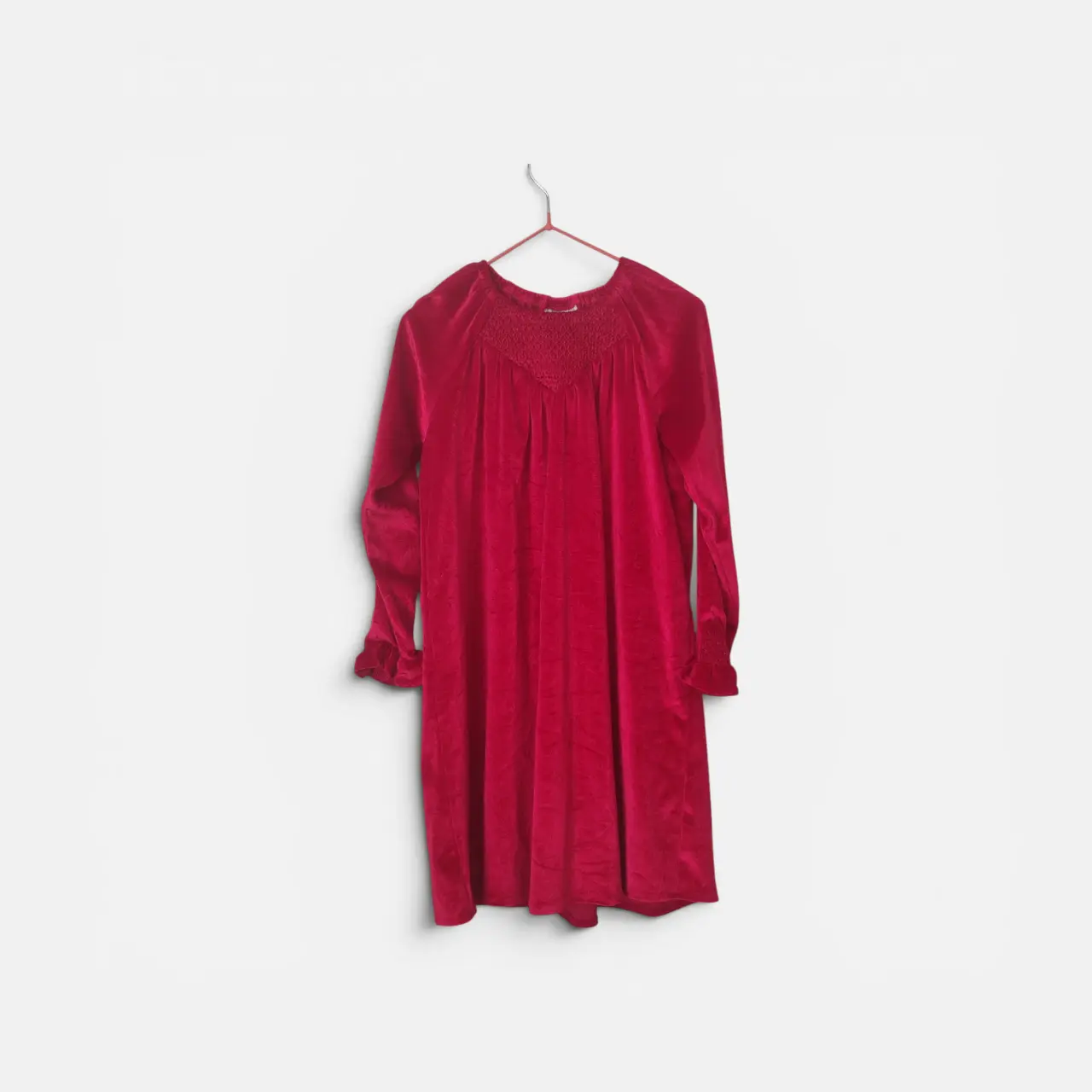Vestido terciopelo rojo talla 6 - miniatura 1