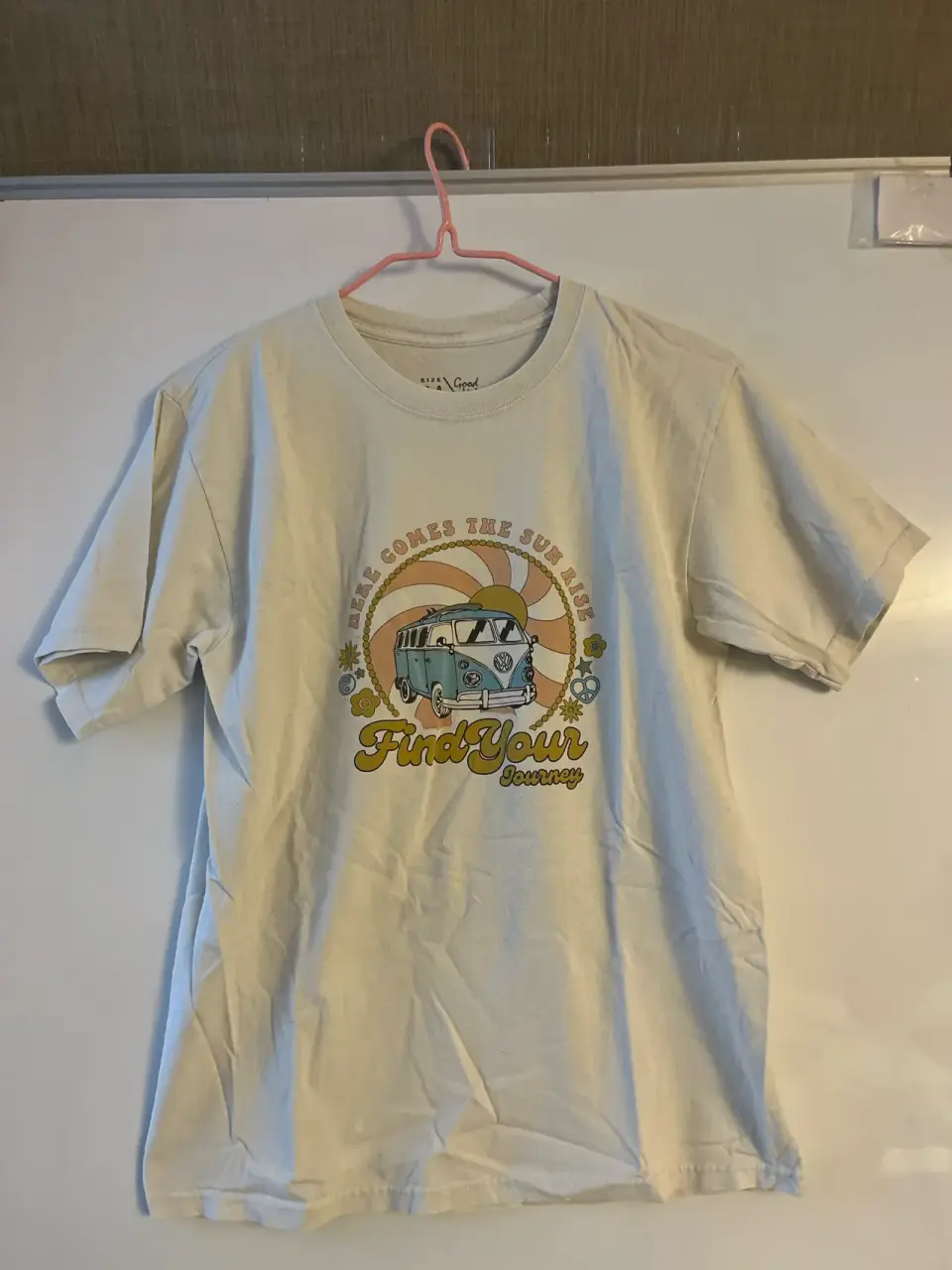 Polera gráfica beige - miniatura 1