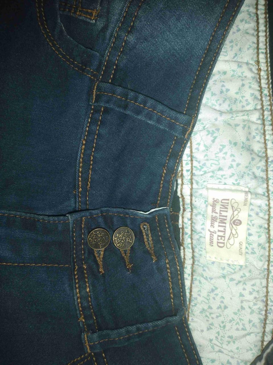 Jeans azul desgastado mujer marca UNLIMITED - miniatura 2