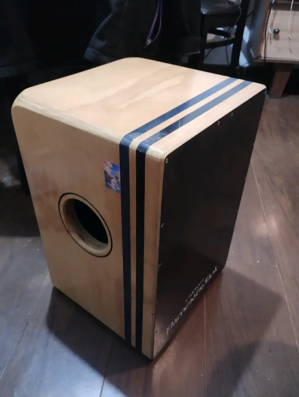 Cajón peruano y flamenco flamentr3lok negro y azul - miniatura 5