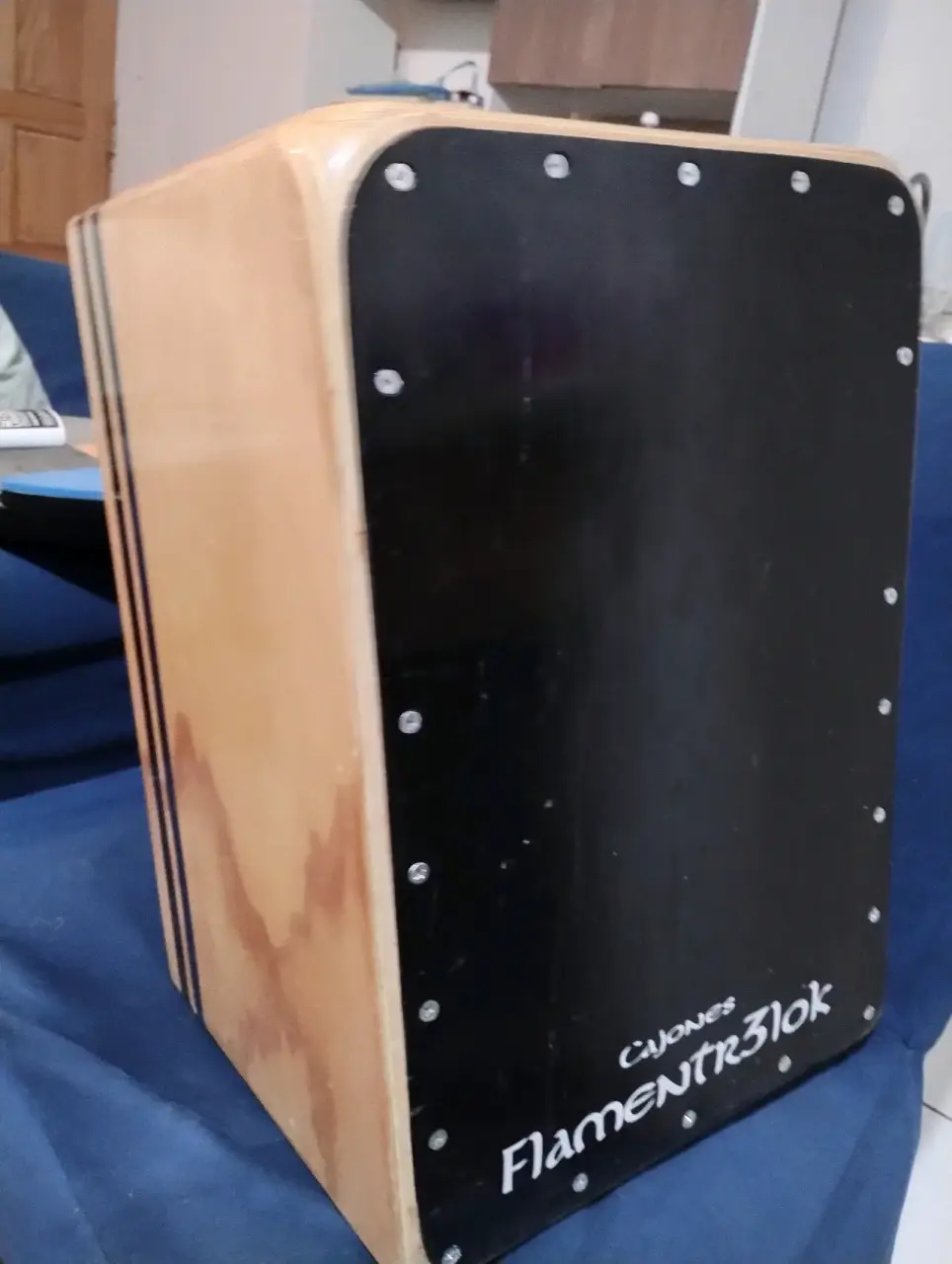 Cajón peruano y flamenco flamentr3lok negro y azul - miniatura 6
