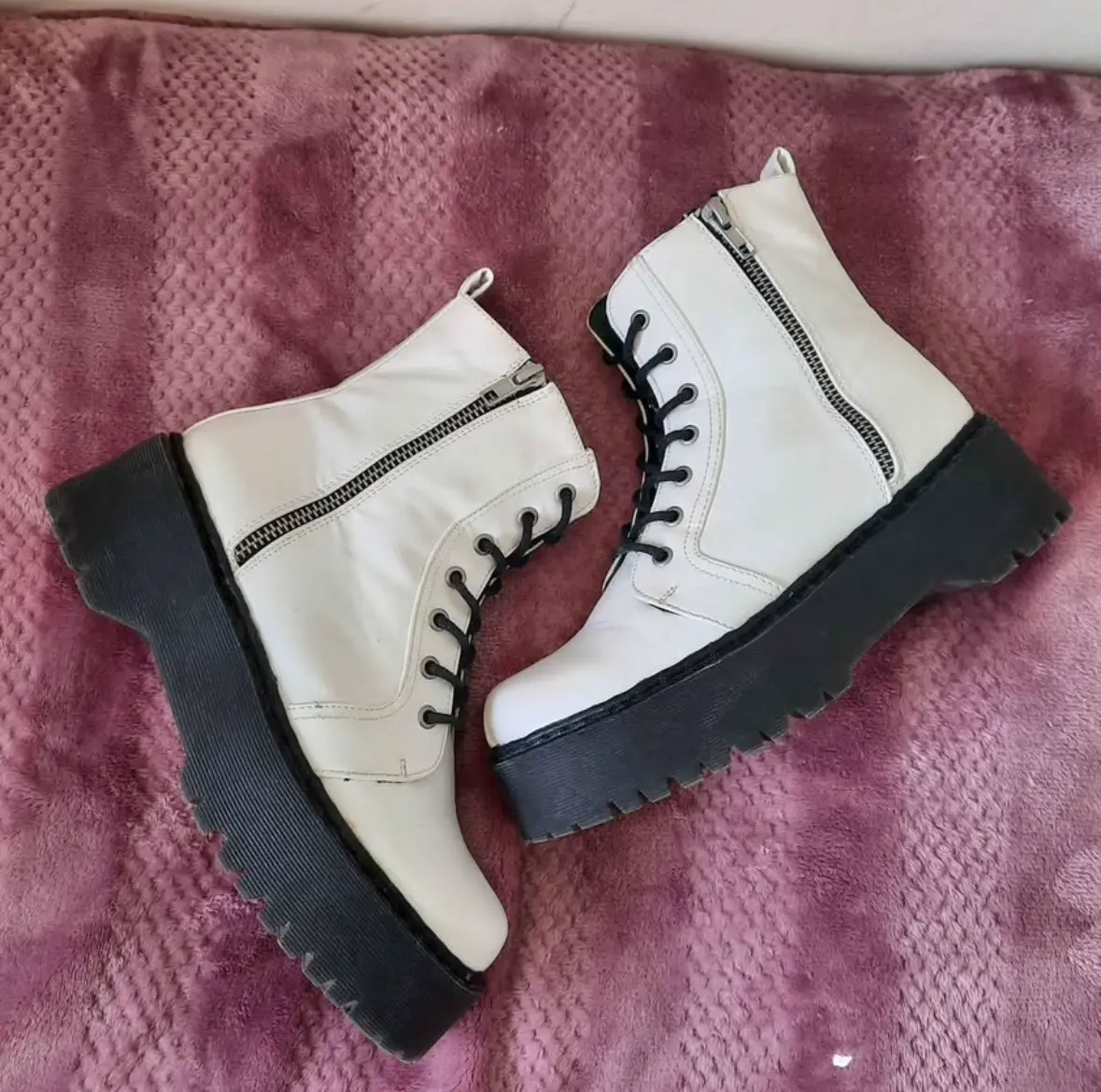 Botines blancos talla 37 - miniatura 1