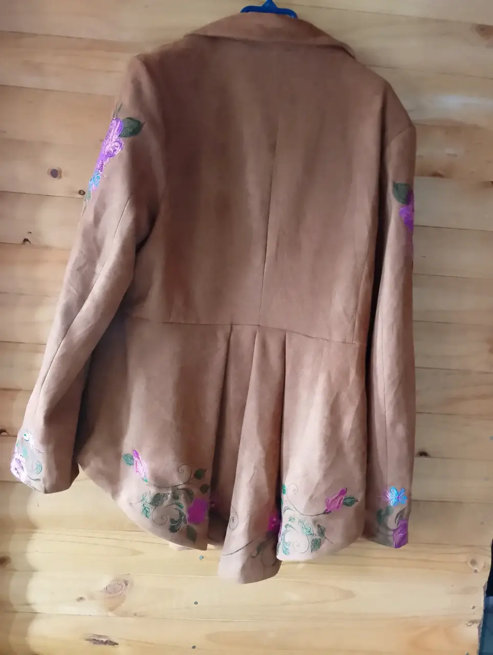 Blazer marrón bordado floral - miniatura 4