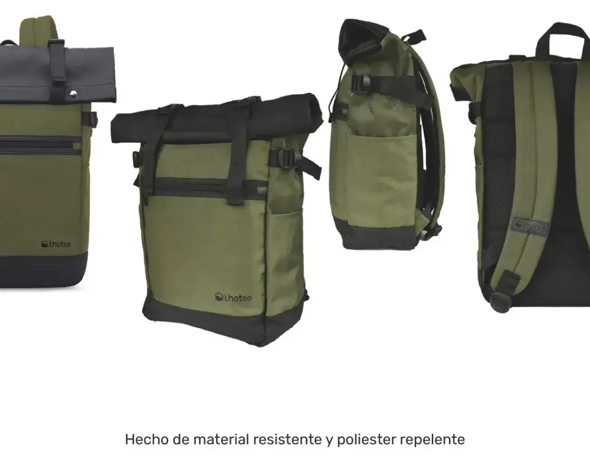 Nuevo:Mochila  Volcano verde con solapa negra 19lt - miniatura 2