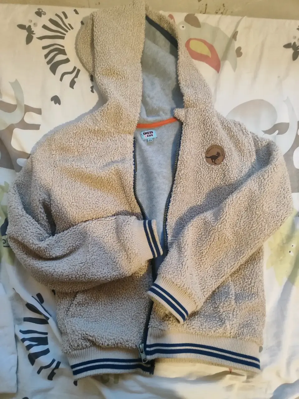 Chaqueta polar beige con capucha T8 - miniatura 2