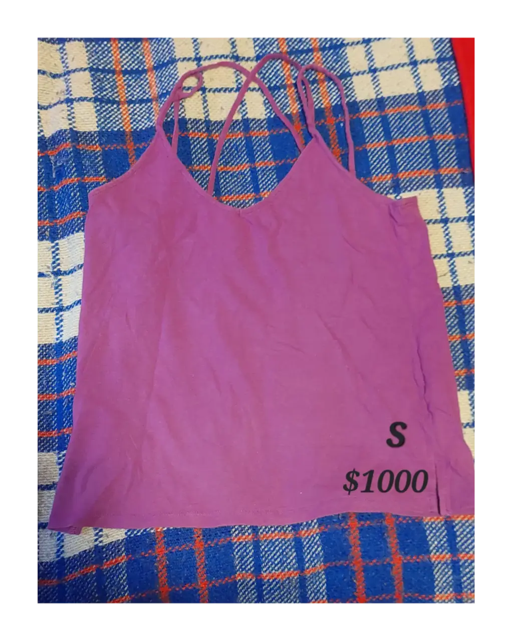 Polera morada de tirantes - miniatura 1
