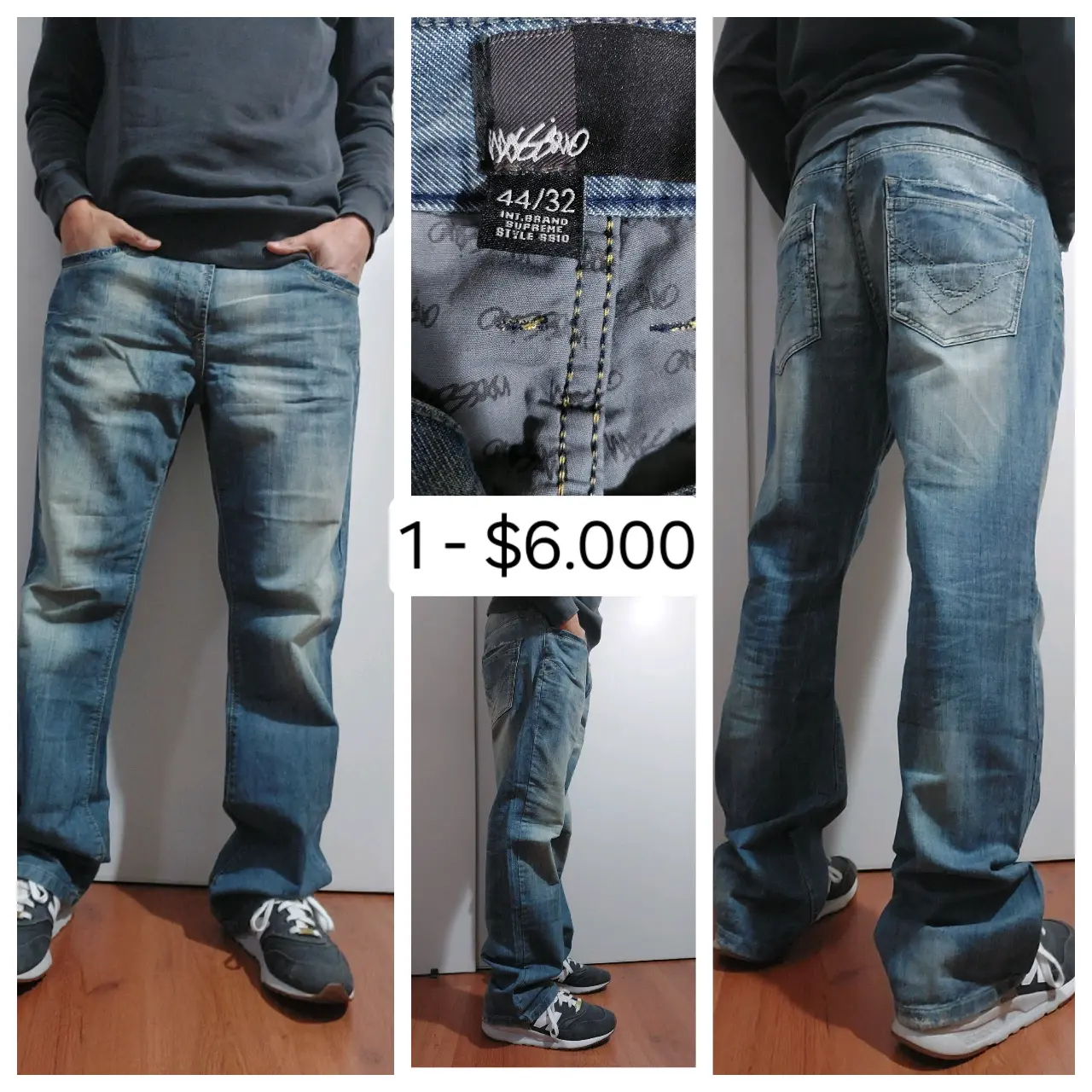 Jeans azul desgastado 44/32