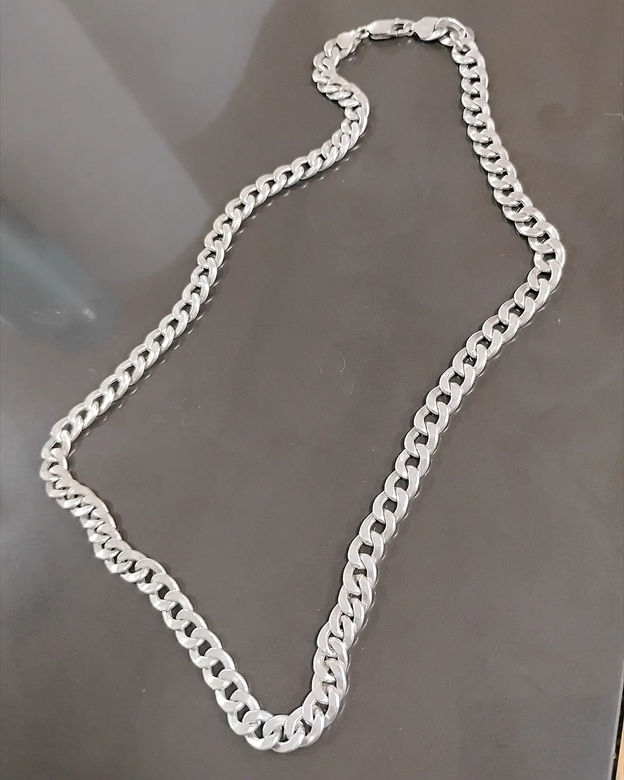 Cadena robusta Groumet en plata 925 Italiana - miniatura 2