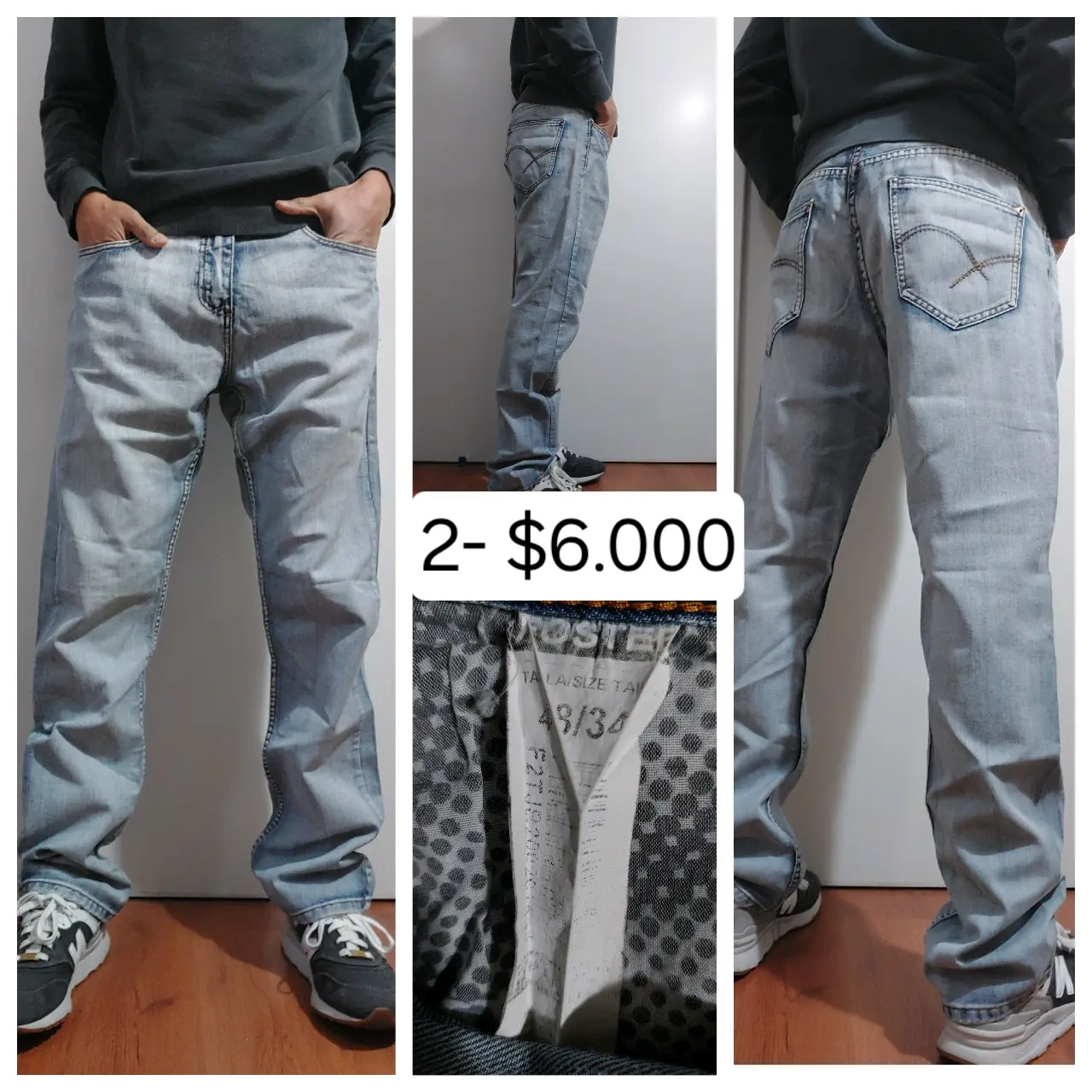 Jeans azul claro para hombre