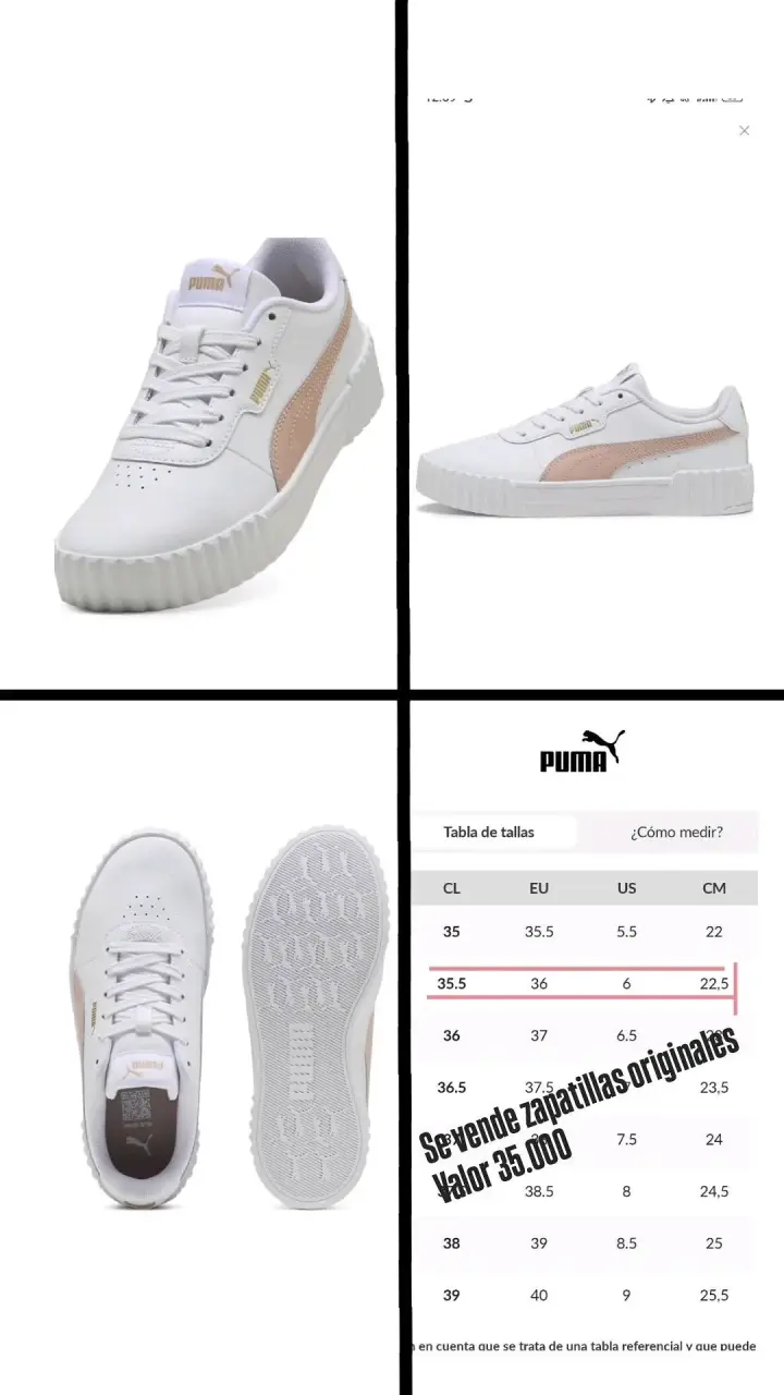 Zapatillas Puma blancas y rosadas - miniatura 1