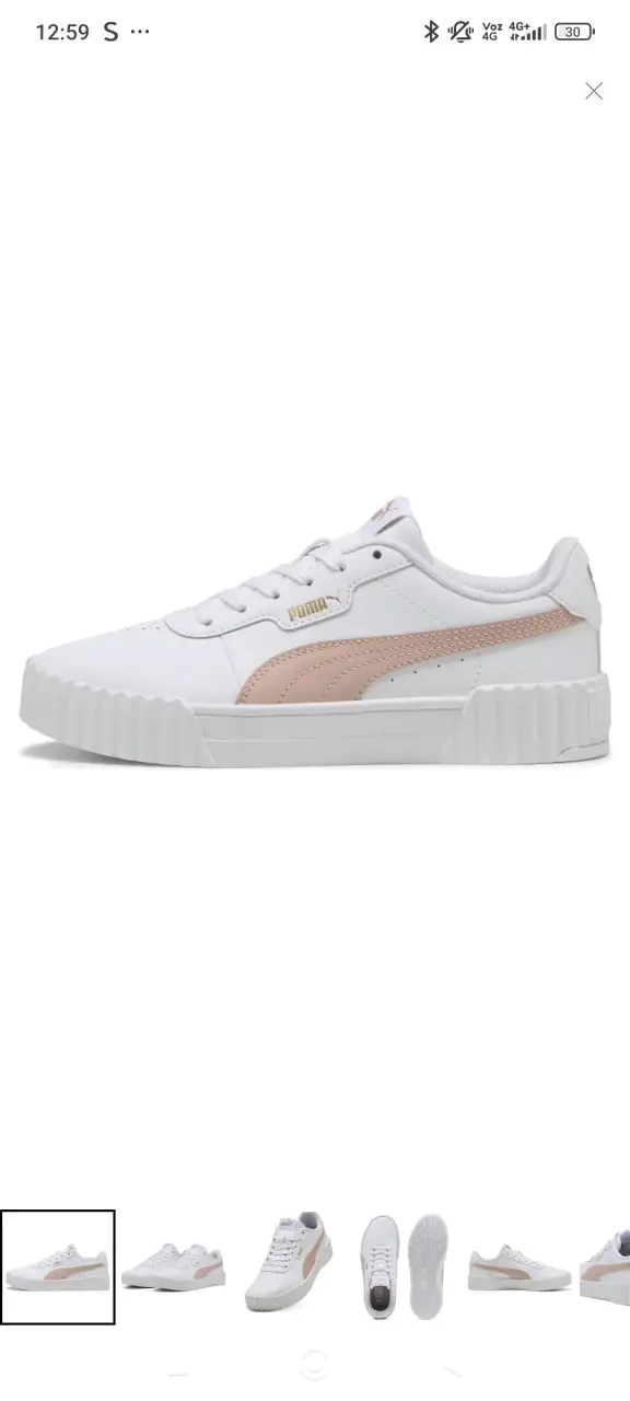Zapatillas Puma blancas y rosadas - miniatura 2