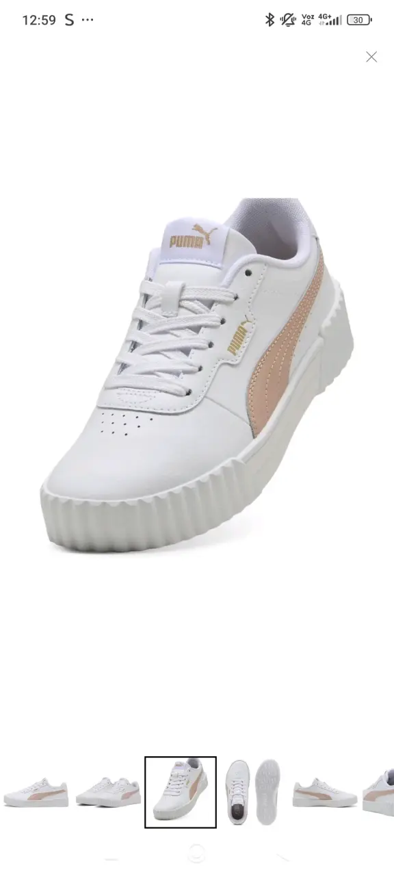 Zapatillas Puma blancas y rosadas - miniatura 3