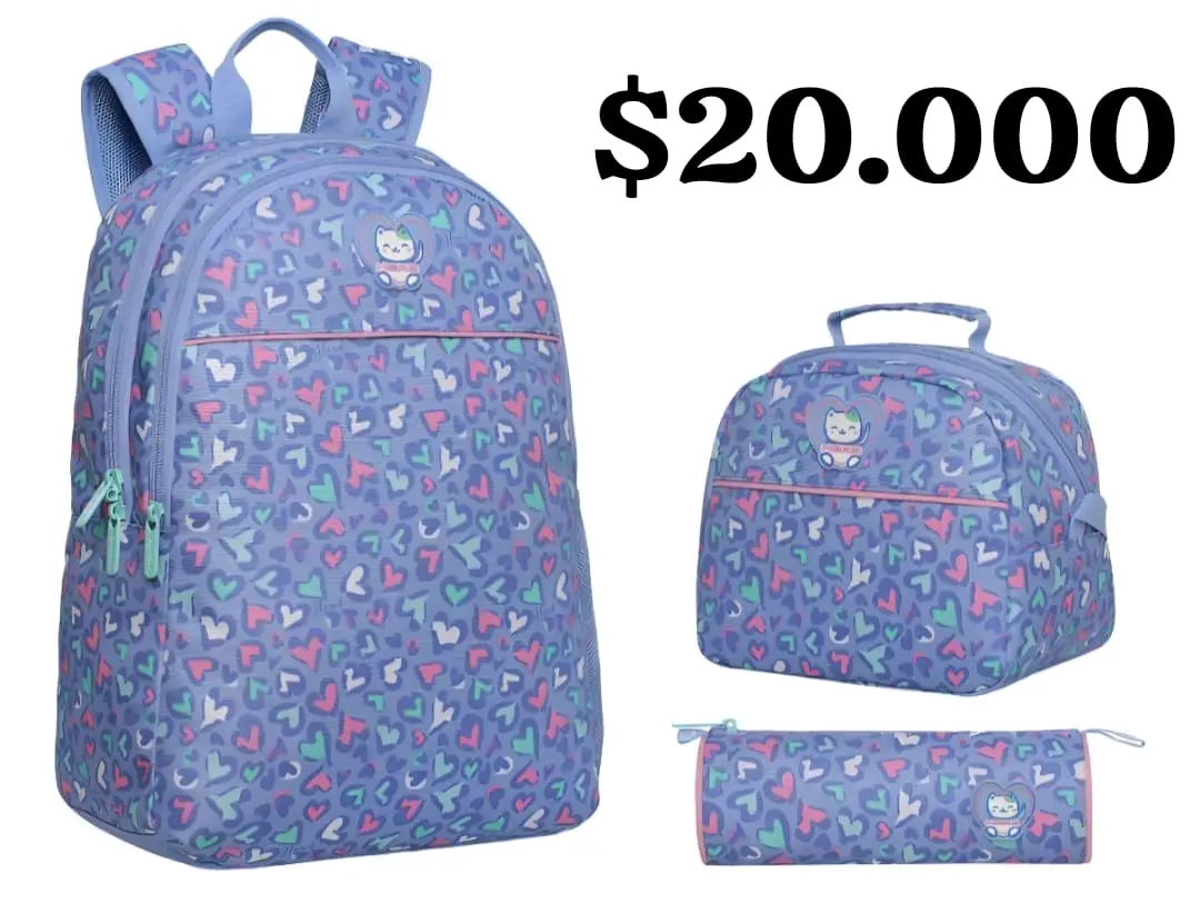Mochila infantil estampada gato - miniatura 2