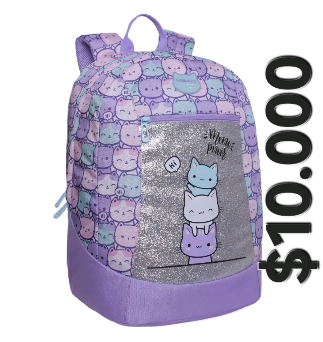 Mochila infantil estampada gato - miniatura 3