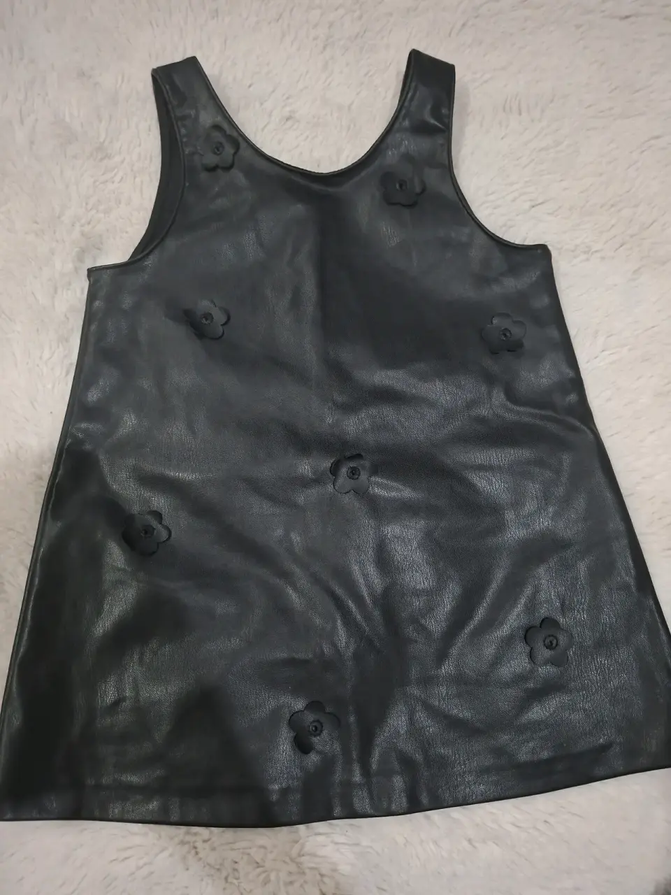 Vestido negro de cuero zara - miniatura 1