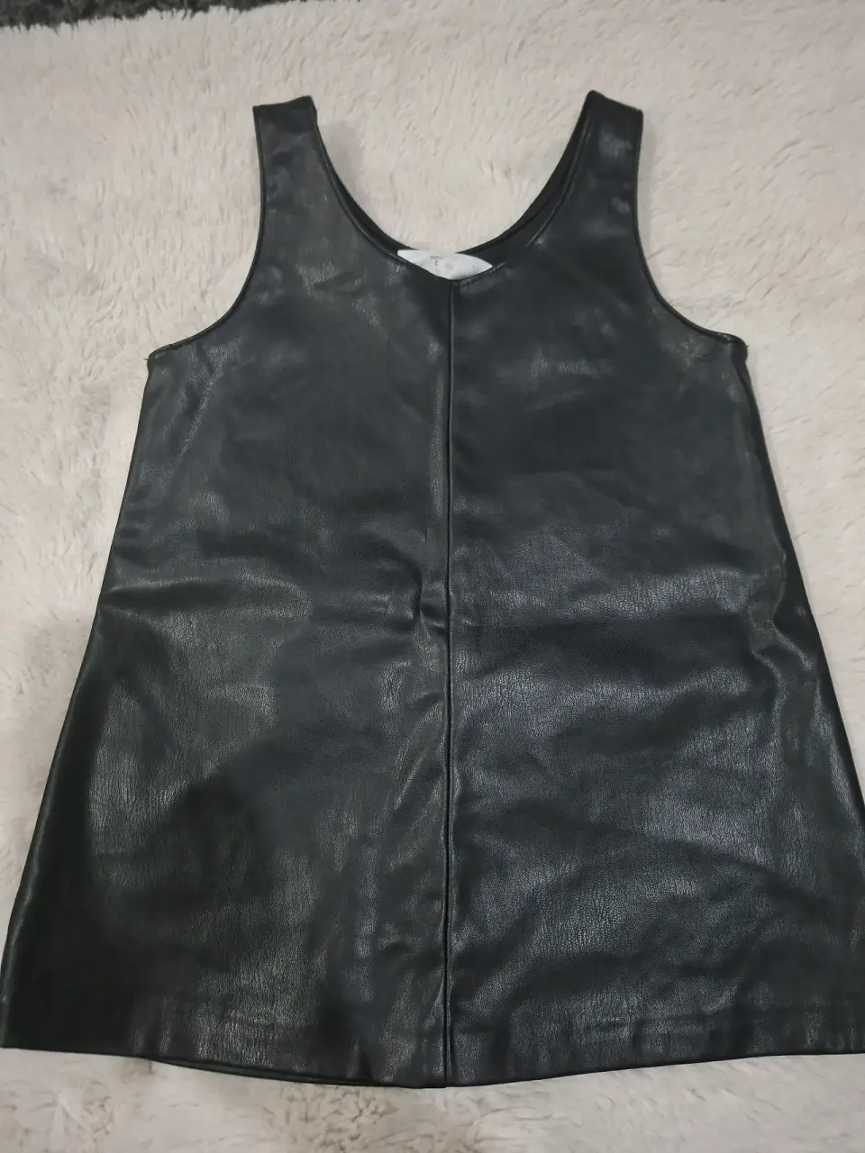 Vestido negro de cuero zara - miniatura 2