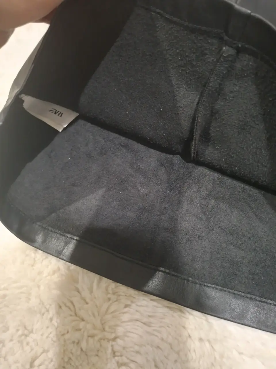 Vestido negro de cuero zara - miniatura 3