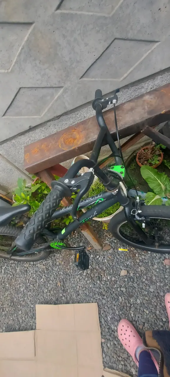 Bicicleta BMX negra y verde - miniatura 2