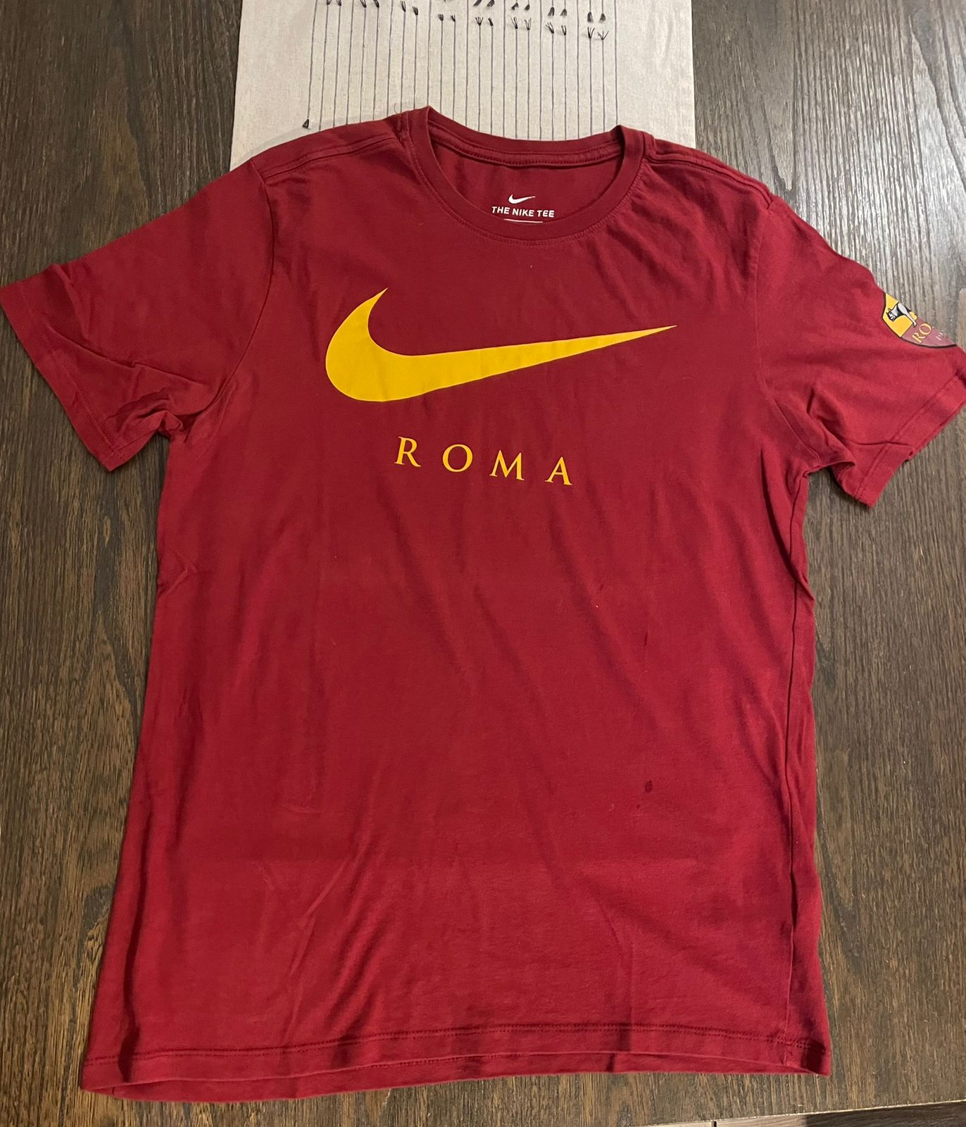 Polera Nike x Roma Roja Talla M - miniatura 1