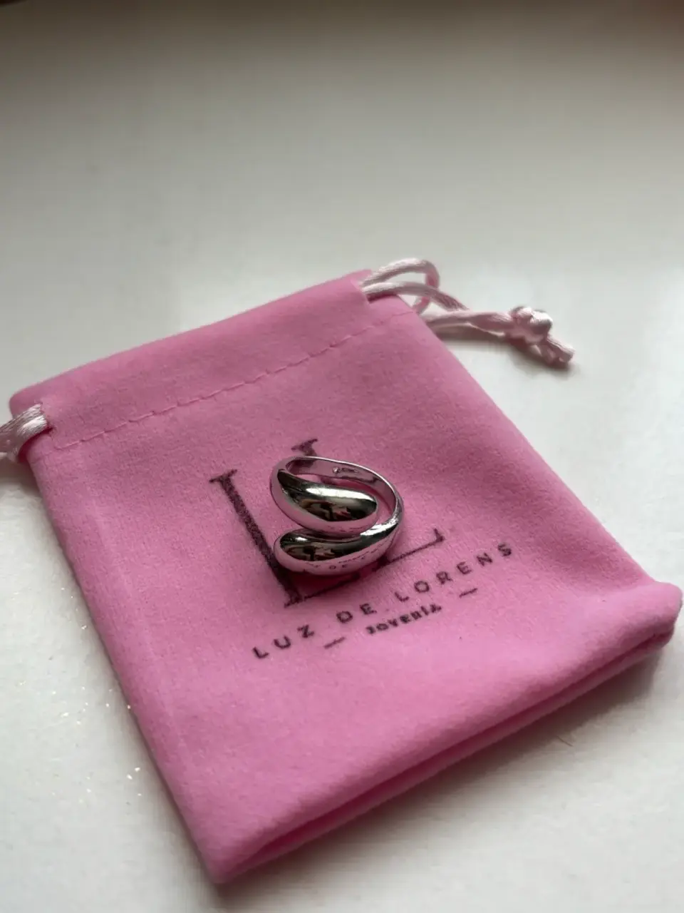 Anillo de plata 950 elegante - miniatura 3